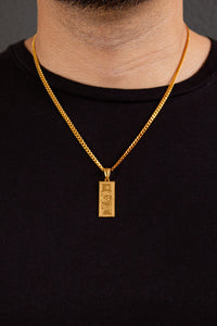 Cadena cubana 50 cms + dije dolar| Enchape de oro 18k