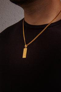 Cadena cubana 50 cms + dije dolar| Enchape de oro 18k