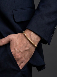 Pulsera Balines 4mm Oro Laminado 18K
