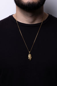 Cadena Cubana 60 cm x 2 mm Dije Corazón| Enchape en Oro 18K