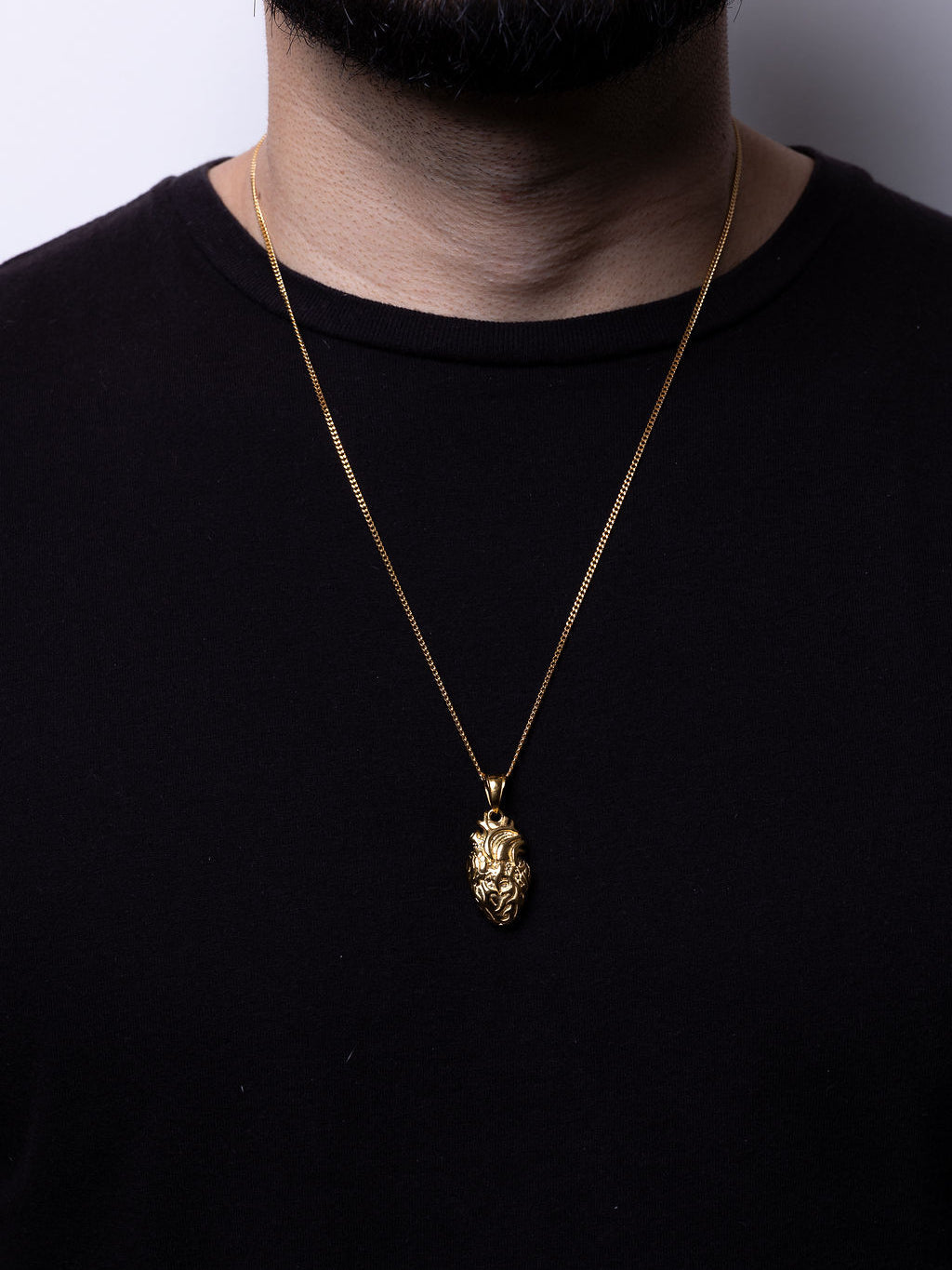 Cadena Cubana 60 cm x 2 mm Dije Corazón| Enchape en Oro 18K