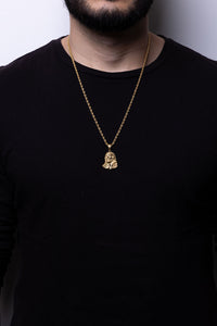 Set lazo + dije Rostro Cristo| Enchape de oro 18k