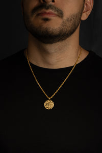 Set lazo + dije león | Enchape de oro 18k