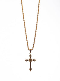 Cadena 50 cms + dije Cruz | Enchape de oro 18k