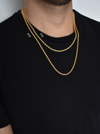 Cadena lazo 60 cms + dije medusa | Enchape de oro 18k