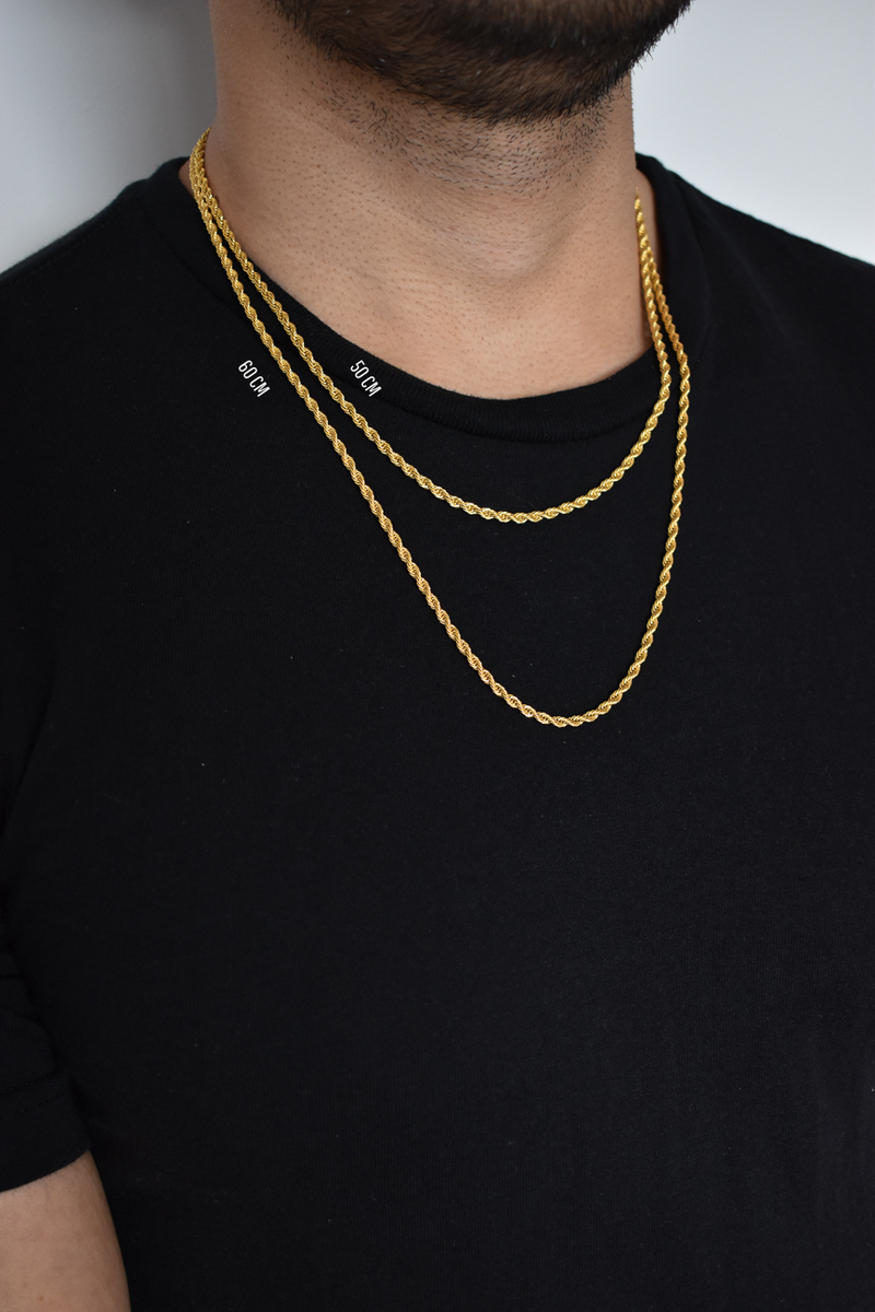 Cadena 50 cms+ dije León| Enchape de oro 18k