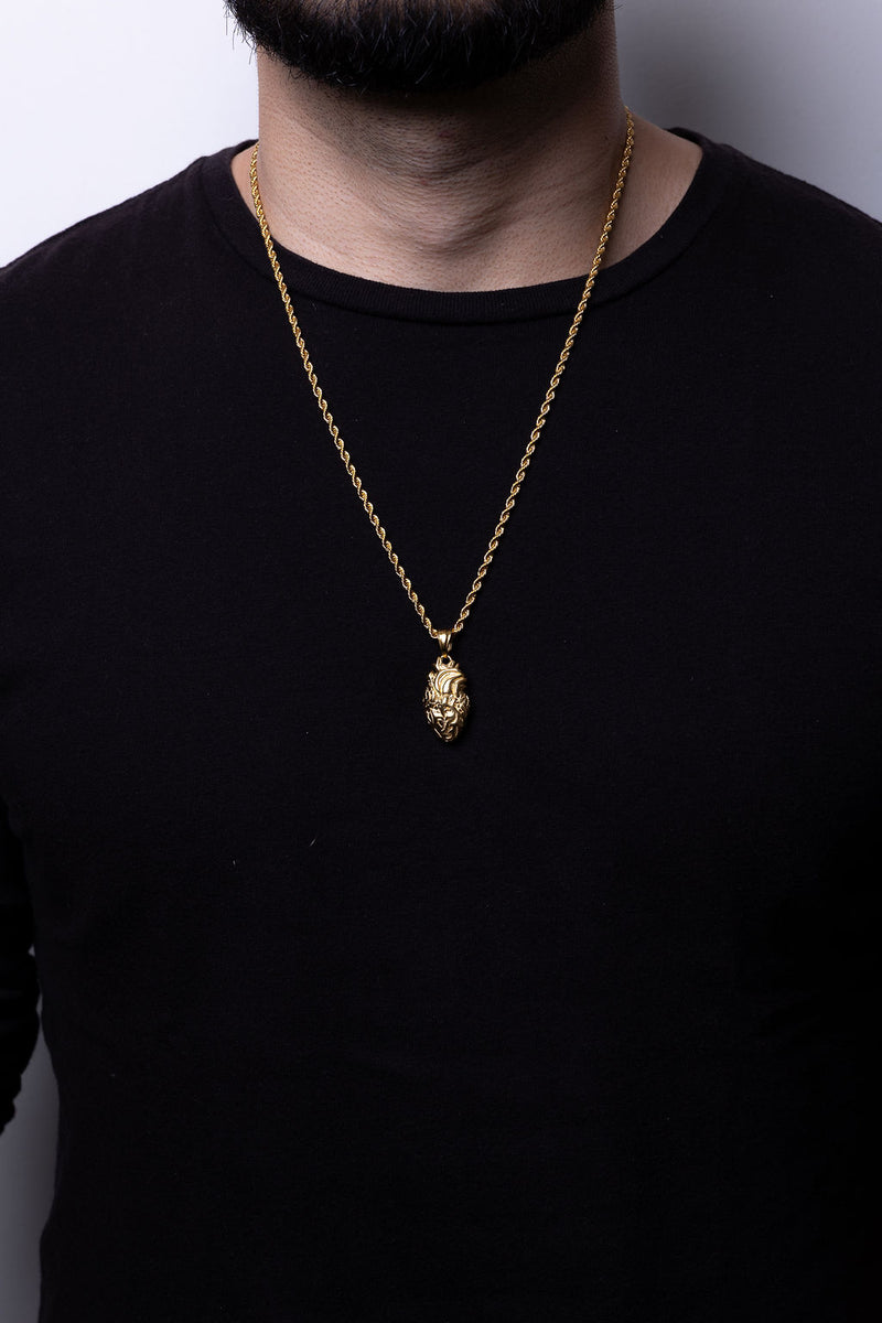 Set lazo + dije Corazón| Enchape de oro 18k