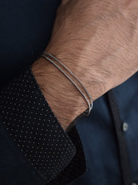 Set Esclavas Micro Cubana y Serpiente Silver