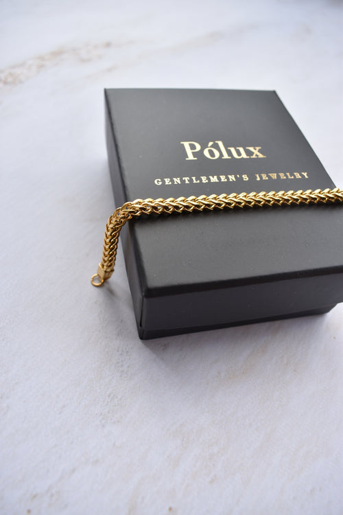 Esclava tejido franco | Enchape de oro 18k