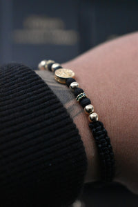 Pulsera San Benito & Virgen Guadalupe| Oro laminado 18 K