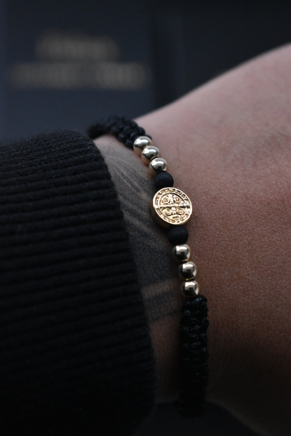 Pulsera San Benito & Virgen de Guadalupe | Oro laminado 18 K - Maximus