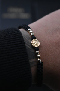 Pulsera San Benito & Virgen de Guadalupe | Oro laminado 18 K - Maximus