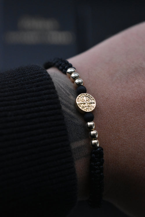 Pulsera San Benito & Virgen de Guadalupe | Oro laminado 18 K - Maximus