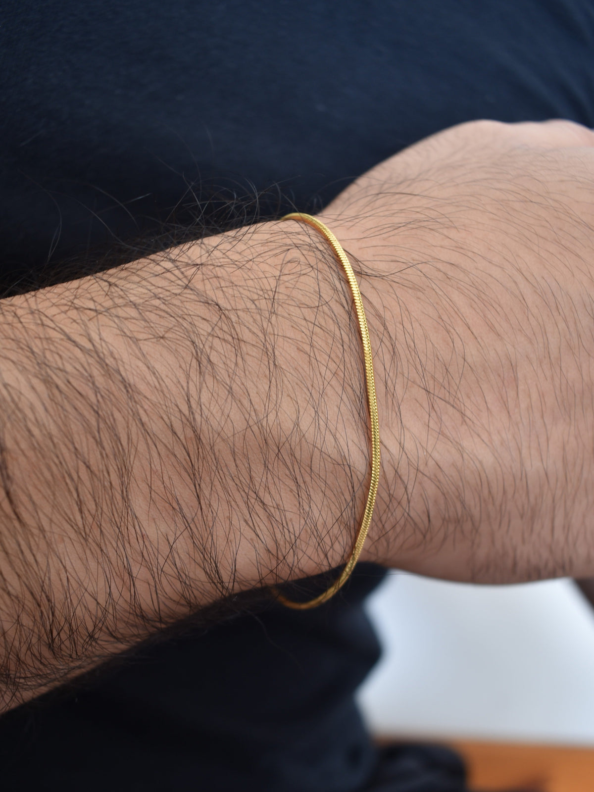 Esclava Tejido Micro Serpiente Enchape Oro 18K