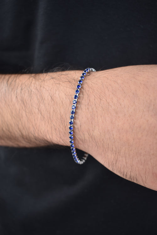 Pulsera tennis Silver Zafiro
