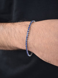 Pulsera tennis Silver Zafiro