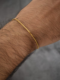 Esclava Tejido Micro Serpiente Enchape Oro 18K