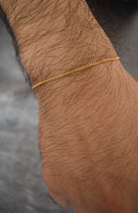 Pulsera micro cubana golden - Enchape en oro 18k