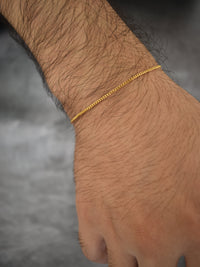 Esclava Tejido Micro Cubana Enchape Oro 18K