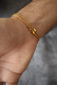 Set x 2 pulseras minimalist - Enchape de oro 18k