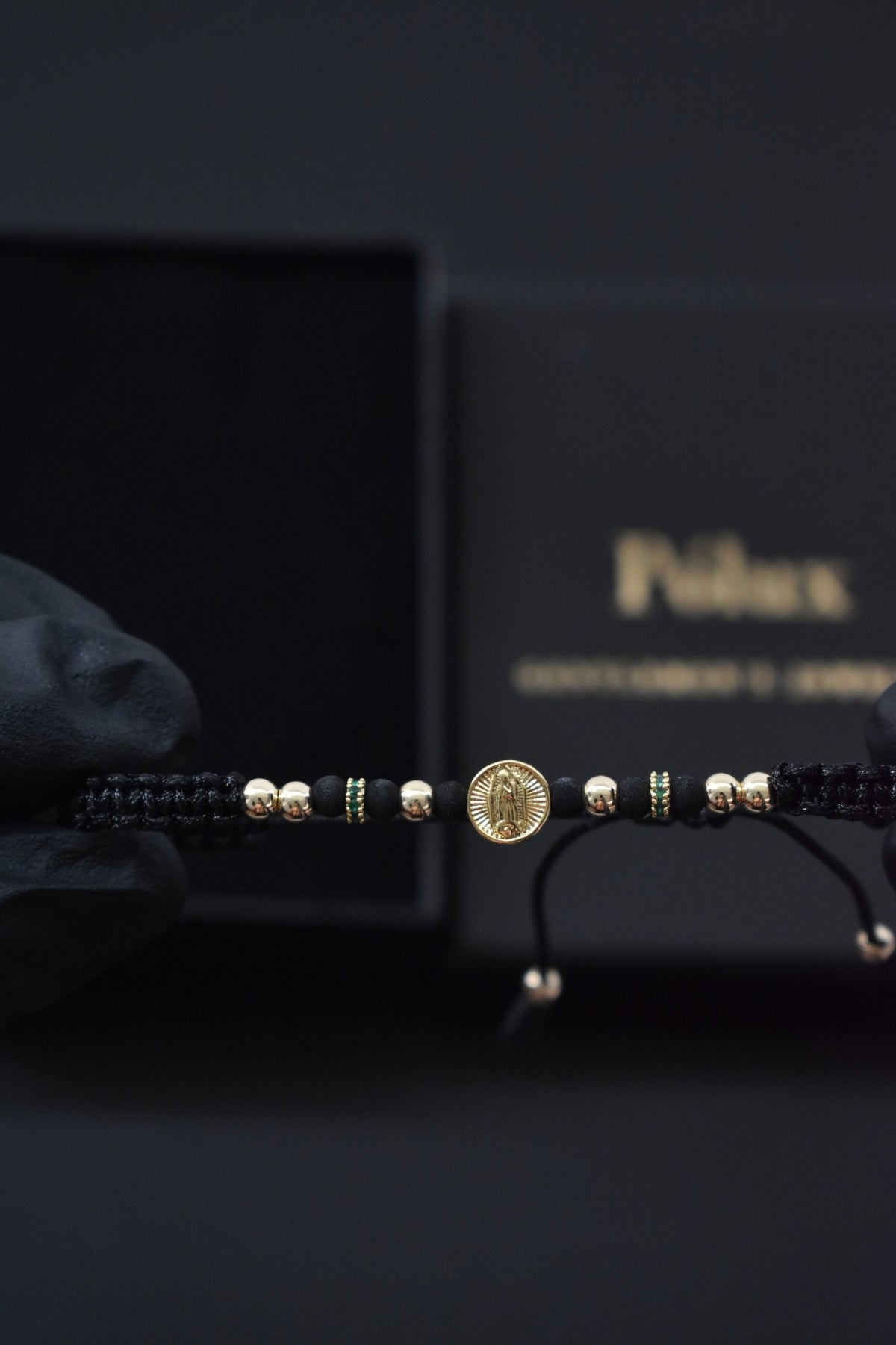 Pulsera San Benito & Virgen Guadalupe| Oro laminado 18 K