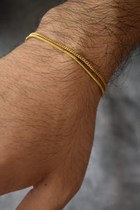 Set x 2 pulseras minimalist - Enchape de oro 18k