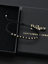 Pulsera Aeternum Negro Oro Laminado 18K