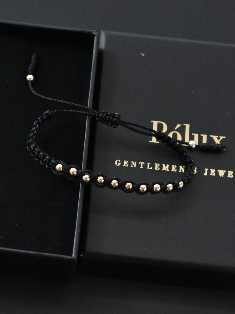 Pulsera Aeternum Negro Oro Laminado 18K