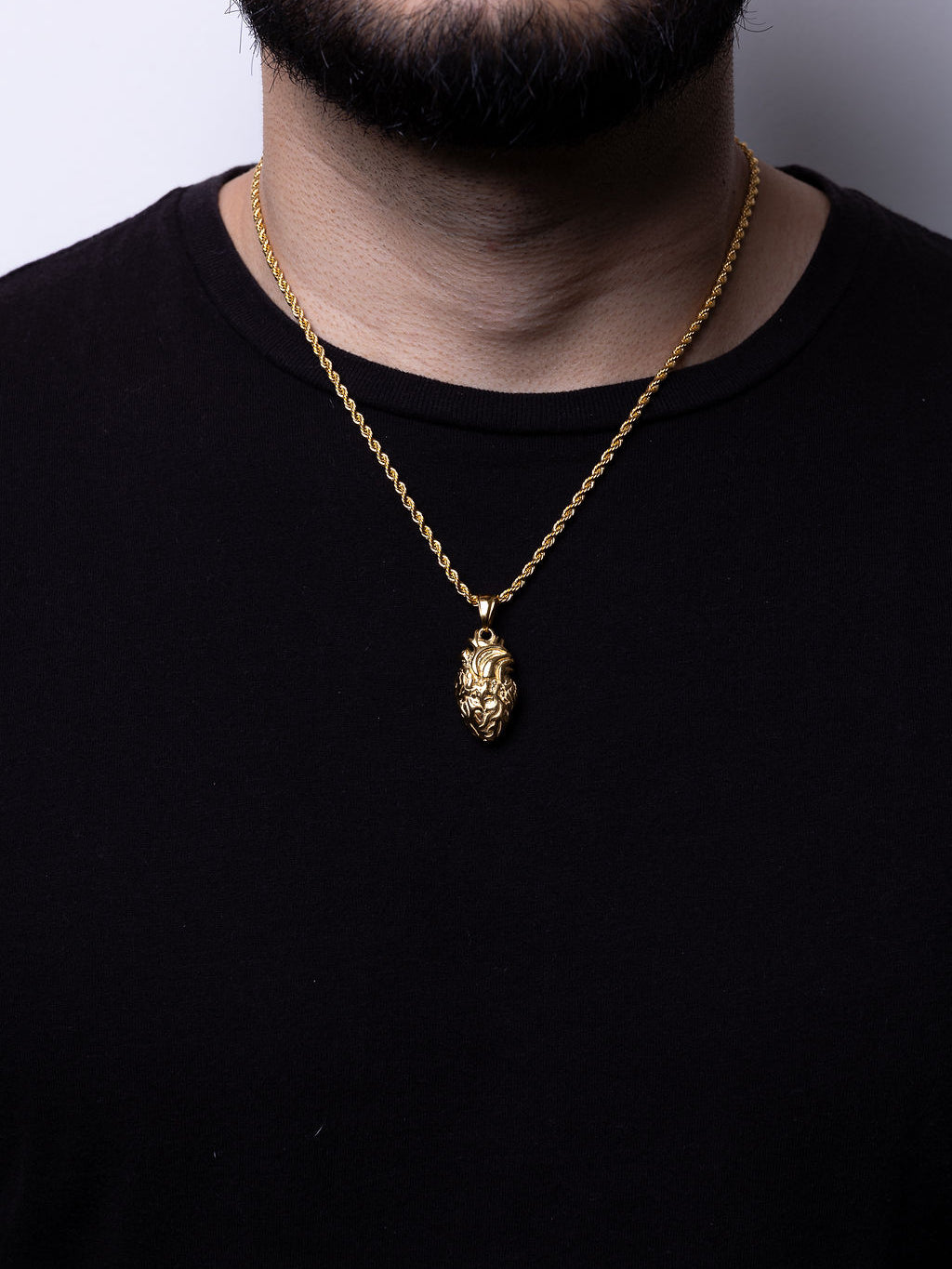 Cadena lazo 50 cms+ dije Corazón| Enchape de oro 18k