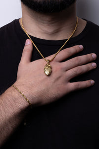 Set lazo + dije Corazón| Enchape de oro 18k