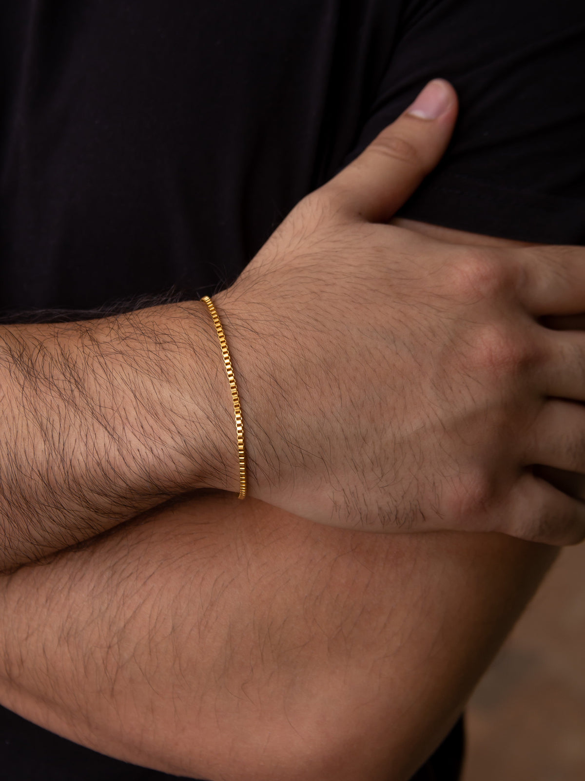 Esclava Tejido Veneciana Enchape Oro 18K