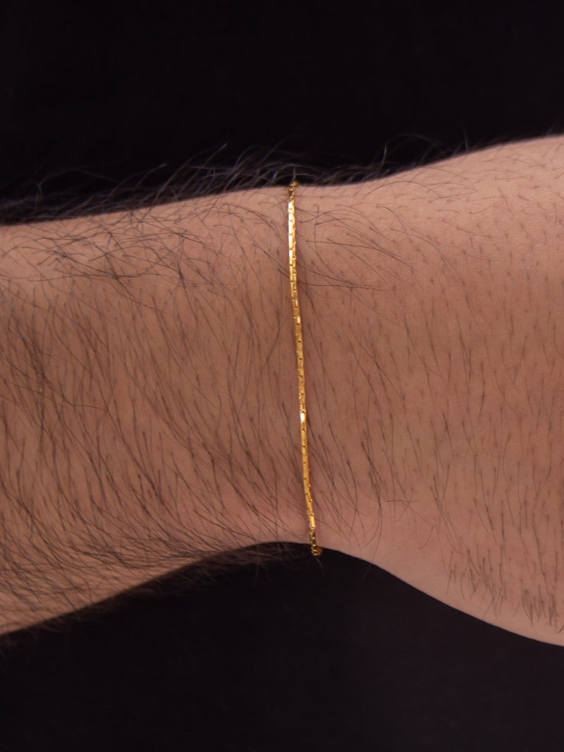 Esclava Tejido Escama Enchape Oro 18K