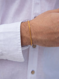 Esclava Tejido Veneciana Enchape Oro 18K