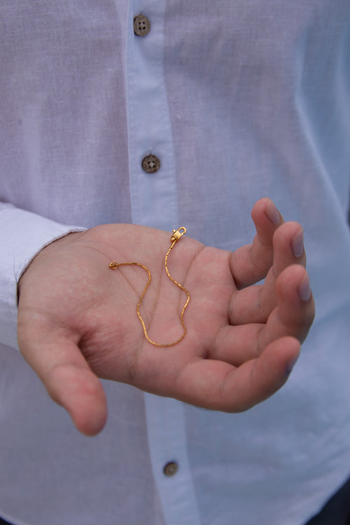 Esclava tejido paris| Enchape de oro 18k