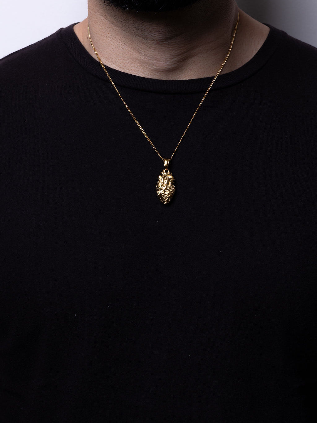 Cadena Cubana 50 cm x 2 mm Dije Corazón| Enchape en Oro 18K