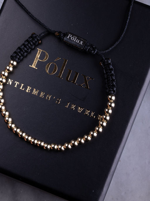 Pulsera Balines 4mm Oro Laminado 18K