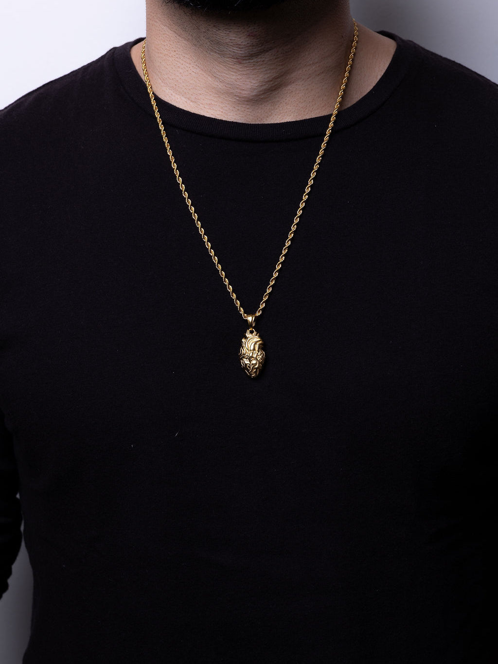 Cadena lazo 60 cms + Dije Corazón | Enchape de oro 18k