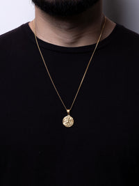 Cadena Cubana 60 cm x 2 mm Dije Arcangel San Miguel| Enchape en Oro 18K
