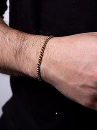 Pulsera Balines 4mm Oro Laminado 18K