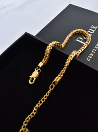 Esclava Tejido Franco Enchape Oro 18K