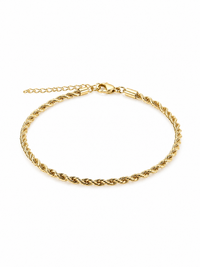 Esclava Tejido lazo- Enchape de oro 18k - 3mm