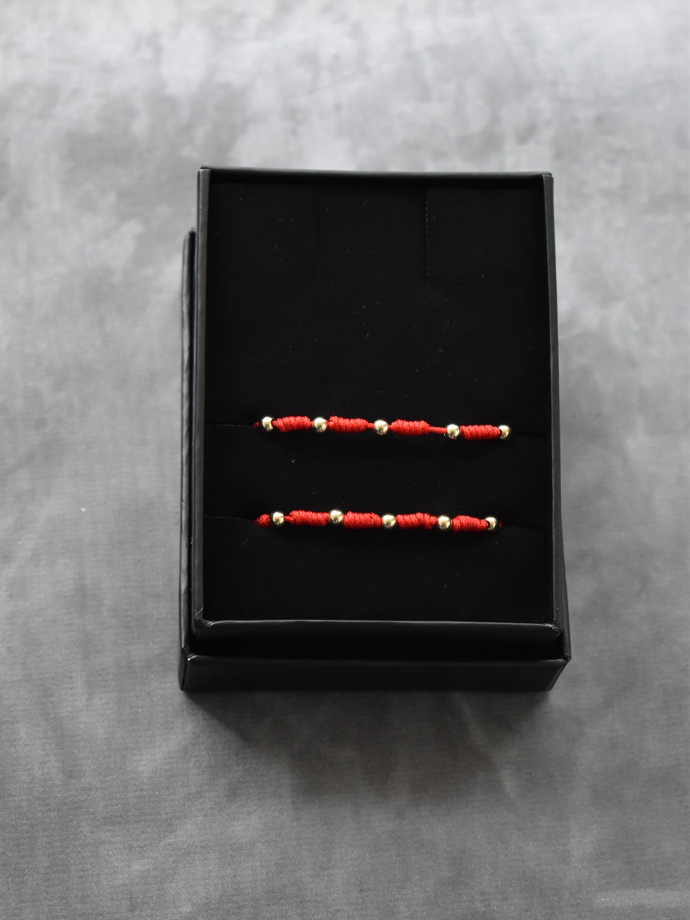 Set Pulseras 7 Nudos Hilo Rojo Parejas