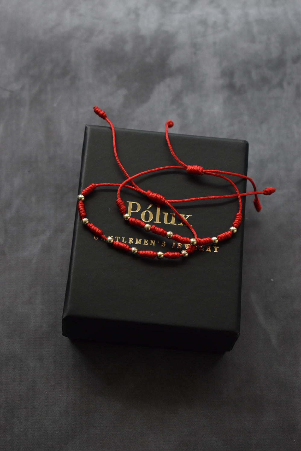 Pulseras Pareja 7 Nudos Oro Laminado 18K – Hilo Rojo