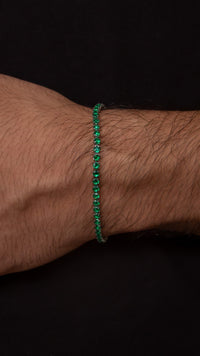 Pulsera tennis Silver Esmeralda