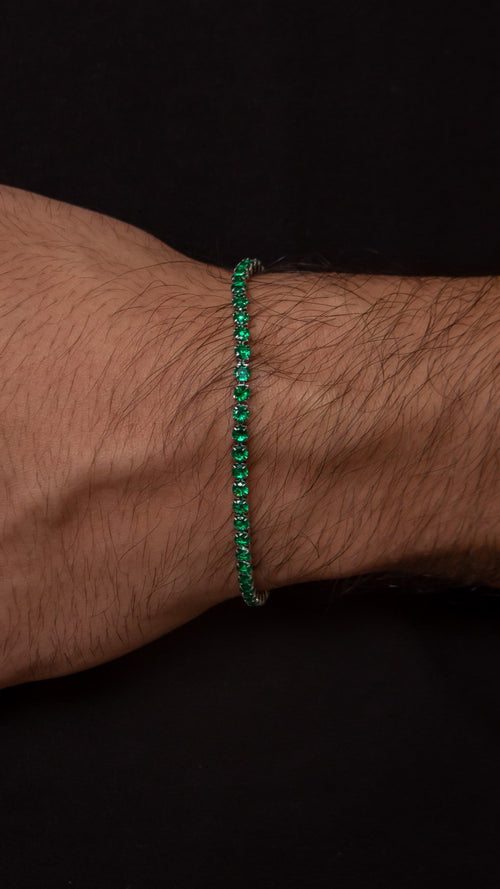 Pulsera tennis Silver Esmeralda