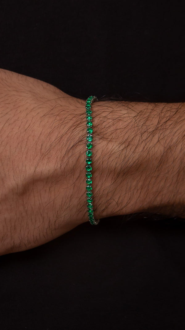 Pulsera tennis Silver Esmeralda