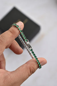 Pulsera tennis Silver Esmeralda