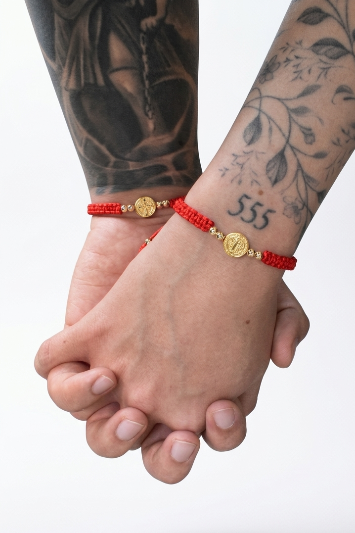 Pulseras Pareja San Benito Oro Laminado 18K – Imperium