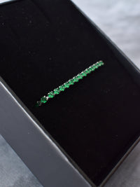 Pulsera Tennis Silver Esmeralda