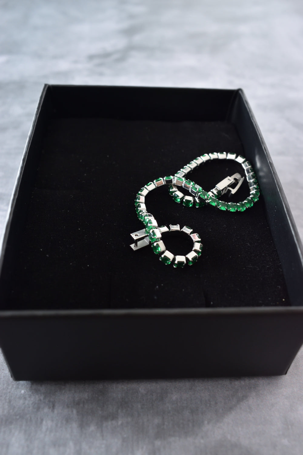 Pulsera tennis de plata esmeralda 2